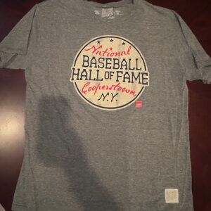 Red Jacket Gray Baseball Hall of Fame Tee